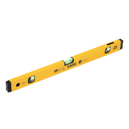 Уровень алюминиевый, магнит, фрезерованный, 3 глазка (1 зеркал.) 0,5 мм/м, 600 мм Denzel по ценам производителя в Уфе с доставкой по всей России