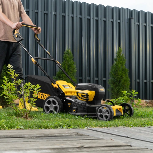 Газонокосилка аккумуляторная бесщет. DLM-460, 460 мм, травосб. 65 л., Li-Ion, 40 В Denzel по ценам производителя в Уфе с доставкой по всей России