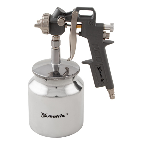 Набор пневмоинструмента, 5 предметов, быстросъемное соединение, краскораспылитель с нижним бачком Matrix по ценам производителя в Уфе с доставкой по всей России