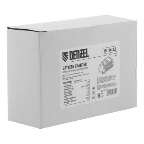 Устройство зарядное для аккумуляторов IBC-14-2.3, Li-Ion, 14 В, 2.3 А Denzel по ценам производителя в Уфе с доставкой по всей России