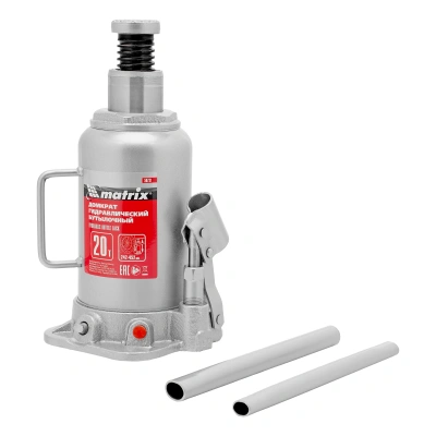 Домкрат гидравлический бутылочный, 20 т, высота подъема 242-452 мм Matrix купить в Москве с доставкой по всей России | ProtosMarket.ru
