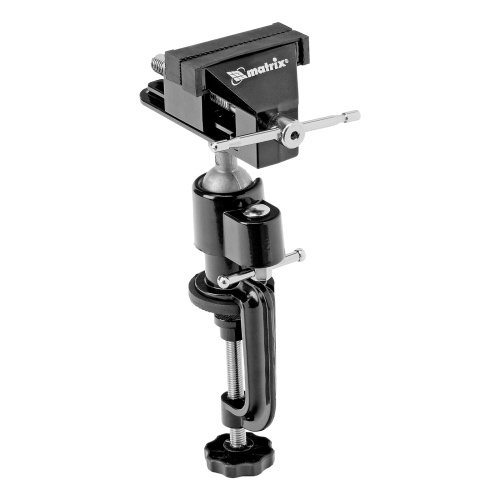 Тиски настольные, многофункциональные, сменная насадка, хомут для дрели, шарнирный механизм, 70 мм Matrix по ценам производителя в Уфе с доставкой по всей России