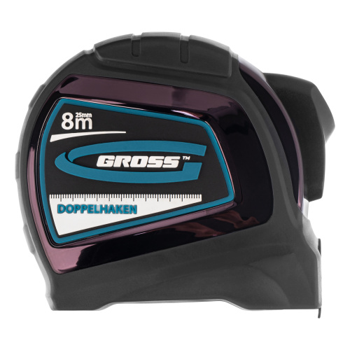 Рулетка "Doppelhaken",8 м x 25 мм,двухсторонний зацеп,Нейлон,двусторонняя шкала,автоматическая фиксация Gross по ценам производителя в Уфе с доставкой по всей России