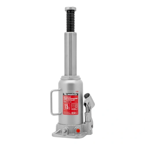 Домкрат гидравлический бутылочный, 15 т, высота подъема 230-460 мм Matrix по ценам производителя в Уфе с доставкой по всей России