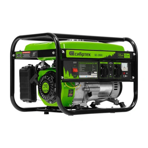 Генератор бензиновый БС-2800, 2.5 кВт, 230В, четырехтактный, 15 л, ручной стартер Сибртех по ценам производителя в Уфе с доставкой по всей России
