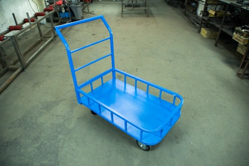 Тележка платформенная TOR ТП-МБ (600х1000) с бортами (колеса 160 мм) по ценам производителя в Уфе с доставкой по всей России