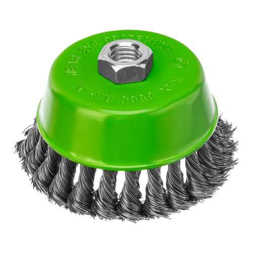 Щетка для УШМ, 100 мм, М14, "чашка", крученая металлическая проволока Сибртех по ценам производителя в Уфе с доставкой по всей России