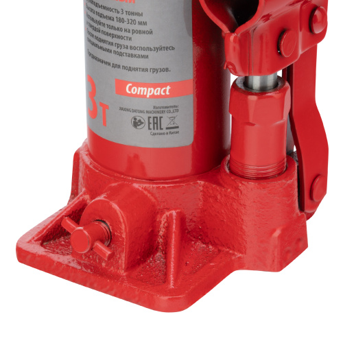 Домкрат гидравлический бутылочный 3т, h подъема 180-320 мм Sparta Compact купить в Москве с доставкой по всей России | ProtosMarket.ru