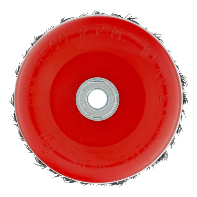 Щетка для УШМ Heavy Duty, 125 мм, М14, "чашка", крученая проволока 0.5 мм Matrix по ценам производителя в Уфе с доставкой по всей России