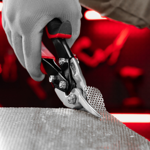 Ножницы по металлу, 250 мм, левый рез, сталь CRMO, двухкомпонентные рукоятки, PRO Matrix по ценам производителя в Уфе с доставкой по всей России