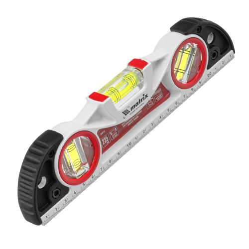 Уровень алюминиевый литой, фрезерованный, 3 глазка, две ударные площадки, 235 мм Matrix по ценам производителя в Уфе с доставкой по всей России