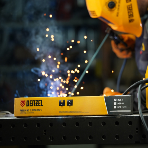 Электроды DER-3, диам. 4 мм, 5 кг, рутиловое покрытие Denzel по ценам производителя в Уфе с доставкой по всей России