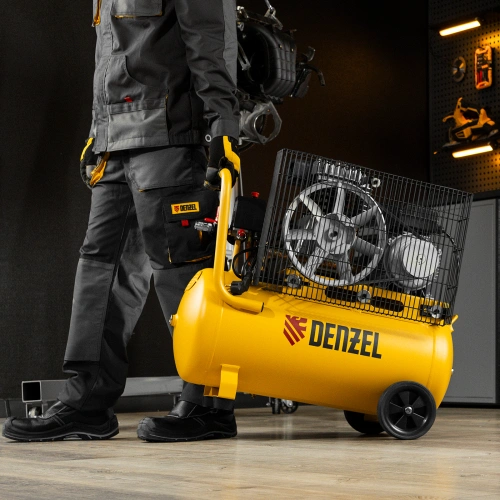 Компрессор воздушный BCI2300/50, ременный привод, 2.3 кВт, 50 литров, 400 л/мин Denzel по ценам производителя в Уфе с доставкой по всей России