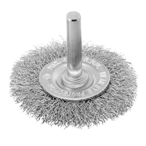 Щетка для дрели, 60 мм, плоская со шпилькой, витая проволока Сибртех по ценам производителя в Уфе с доставкой по всей России