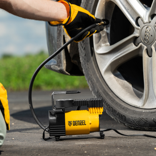 Компрессор автомобильный DС-20,12 В, 7 атм, 35 л/мин Denzel по ценам производителя в Уфе с доставкой по всей России