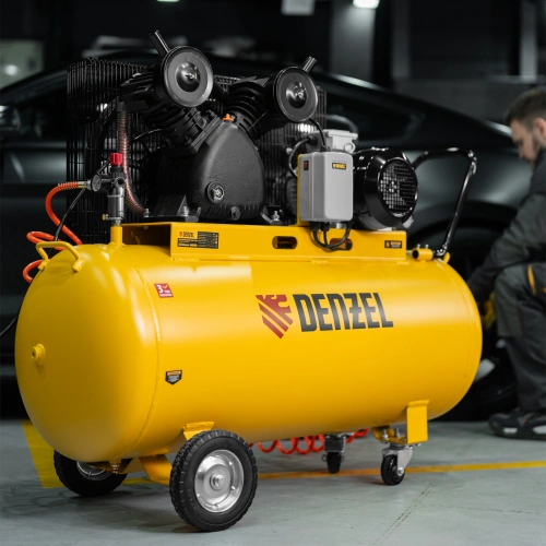 Компрессор воздушный BCI3000-T/200, ременный привод , 3.0 кВт, 200 литров, 530 л/мин Denzel по ценам производителя в Уфе с доставкой по всей России