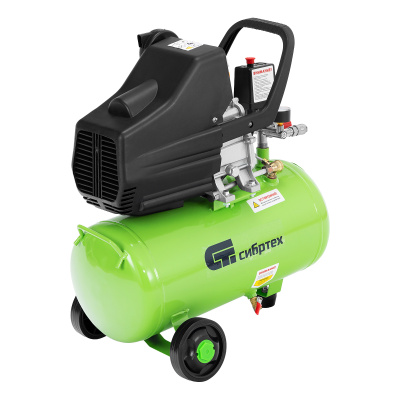 Компрессор с набором КК-1500/24 ПЛЮС, 1.5 кВт, 198 л/мин, 24 л, прямой привод, масляный Сибртех по ценам производителя в Уфе с доставкой по всей России