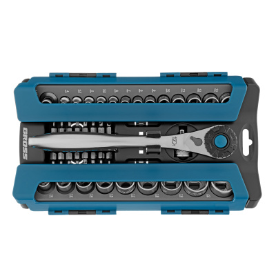 Набор торцевых головок, трещотка 120 зубьев, 1/2", 1/4", CrV, 41 предмет Gross по ценам производителя в Уфе с доставкой по всей России