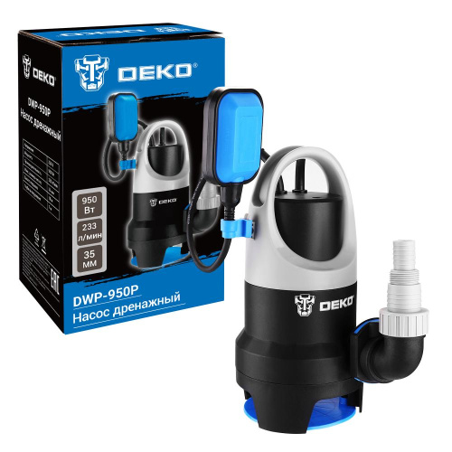 Насос дренажный DEKO DWP-950P (грязевая, поплавок, 220В, 950Вт, пластик) по ценам производителя в Уфе с доставкой по всей России