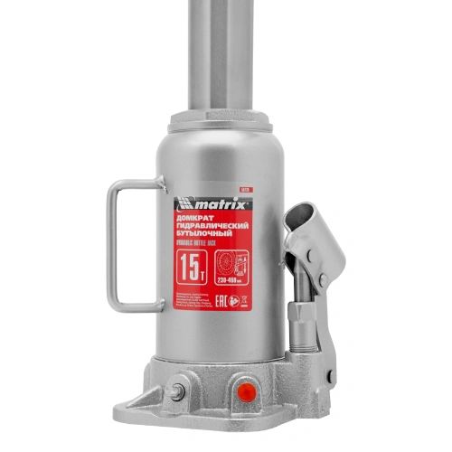 Домкрат гидравлический бутылочный, 15 т, высота подъема 230-460 мм Matrix по ценам производителя в Уфе с доставкой по всей России