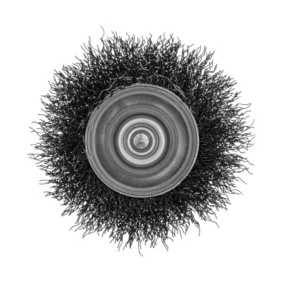 Щетка для дрели, 65 мм, Чашка, со шпилькой , нержавеющая витая проволока Denzel по ценам производителя в Уфе с доставкой по всей России