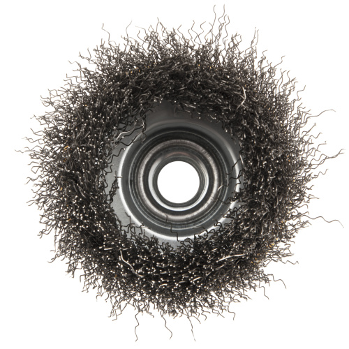 Щетка для УШМ, 75 мм, "Чашка", витая нержавеющая проволока 0.3 мм, М14 Denzel по ценам производителя в Уфе с доставкой по всей России