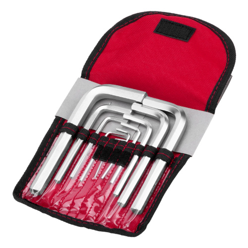 Набор ключей имбусовых HEX, 1.5-12 мм, CrV, 10 шт, короткие, сатин, чехол Matrix по ценам производителя в Уфе с доставкой по всей России