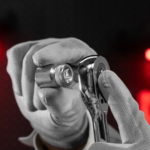 Ключ-трещотка 3/8", CrV, 45 зубьев, с быстрым сбросом, хром Matrix по ценам производителя в Уфе с доставкой по всей России