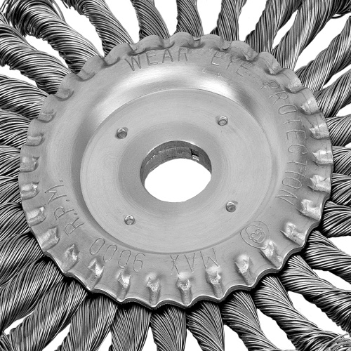 Щетка для УШМ 175 мм, посадка 22.2 мм, плоская, крученая металлическая проволока Сибртех по ценам производителя в Уфе с доставкой по всей России