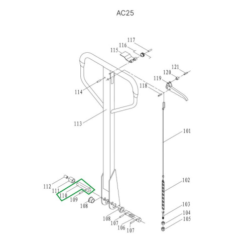 Ось нажимного ролика для гидравлических тележек JC20 по ценам производителя в Уфе с доставкой по всей России