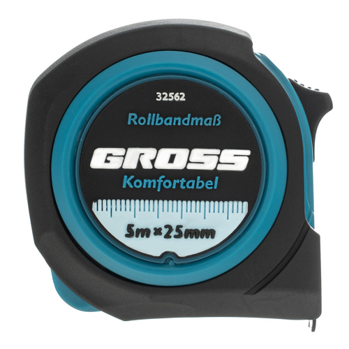 Рулетка Komfortabel 5 м х 25 мм,обрезиненный корпус Gross по ценам производителя в Уфе с доставкой по всей России