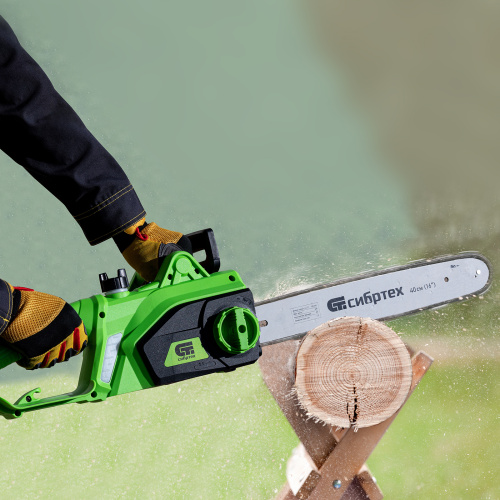 Пила цепная электрическая ПЦЭ-2000П с поперечным двигателем, 2.0 кВт, 16'' (40 см) Сибртех по ценам производителя в Уфе с доставкой по всей России