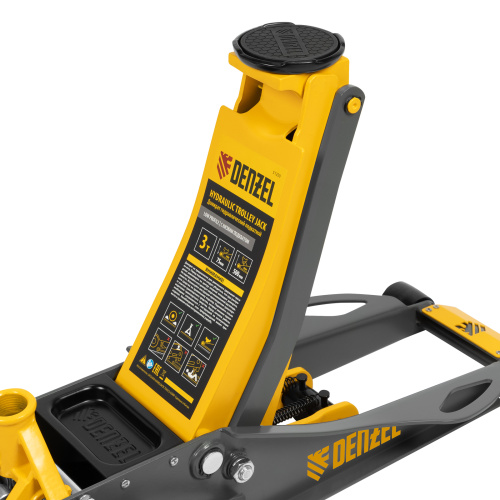 Домкрат гидравлический подкатной, 3 т, 75-500 мм, быстрый подъем, низкий подхват, проф. Denzel по ценам производителя в Уфе с доставкой по всей России