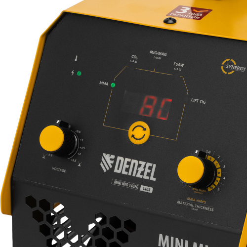 Аппарат инвертор. полуавтомат. сварки Mini MIG-140FG, 140 А, ПВ 60% Denzel по ценам производителя в Уфе с доставкой по всей России