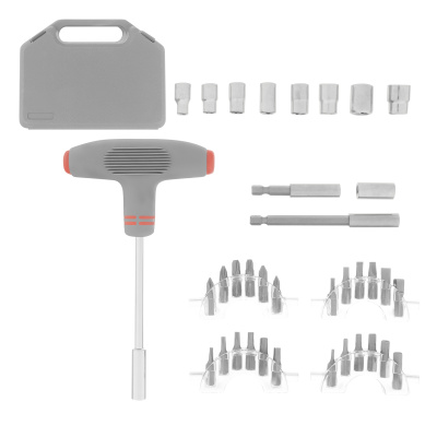 Отвертка с Т-образной эргономичной ручкой и набором насадок, 36 шт, CrV, пластиковый бокс Matrix по ценам производителя в Уфе с доставкой по всей России