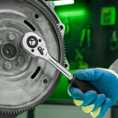 Ключ-трещотка 1/2", 45 зубьев, с быстрым сбросом, CrV, хром Сибртех по ценам производителя в Уфе с доставкой по всей России