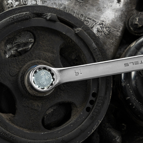 Набор ключей комбинированных, 8-19 мм, 8 шт, CrV, матовый хром Stels по ценам производителя в Уфе с доставкой по всей России