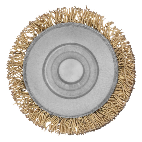 Щетка для дрели, 30 мм, плоская со шпилькой, латунированная витая проволока Matrix по ценам производителя в Уфе с доставкой по всей России