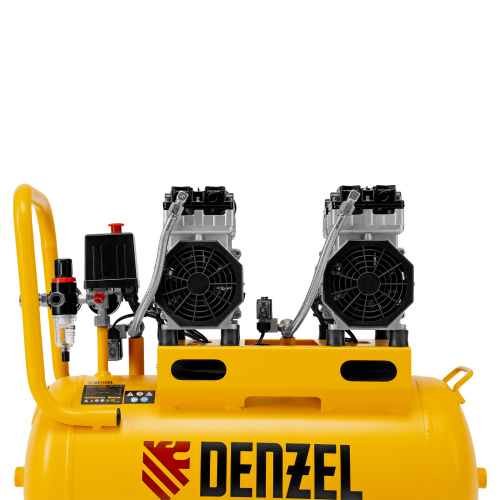 Компрессор безмасляный, малошумный DLS 1500/50, 1500 ВТ, 2x750, 50 л, 260 л/мин Denzel по ценам производителя в Уфе с доставкой по всей России