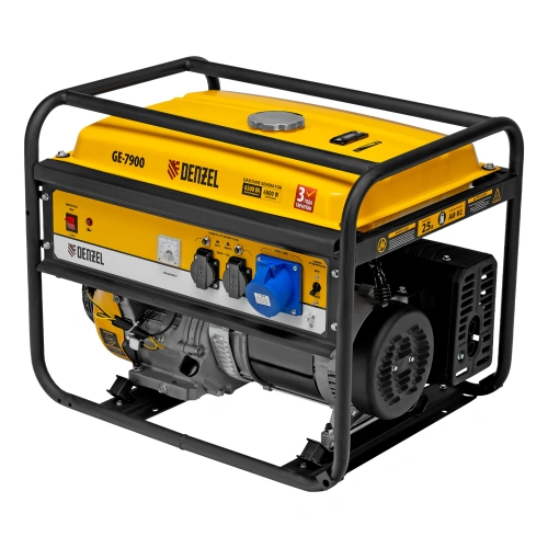 Генератор бензиновый GE 7900, 6.5 кВт, 220 В/50 Гц, 25 л, ручной пуск Denzel по ценам производителя в Уфе с доставкой по всей России