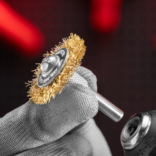 Набор щеток для дрели, 5 шт, 5 плоских 25-38-50-63-75 мм, со шпильками, металлические Matrix купить в Москве с доставкой по всей России | ProtosMarket.ru