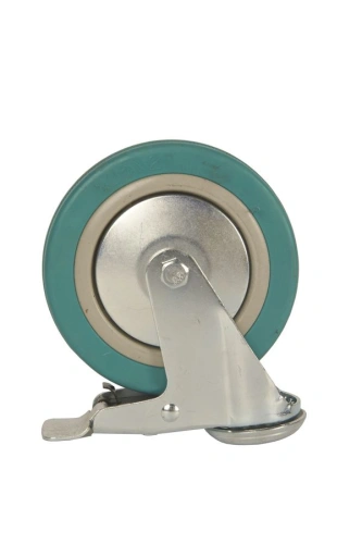 Колесо аппаратное поворотное SChgb 55 125 мм под болт с тормозом (N) по ценам производителя в Уфе с доставкой по всей России