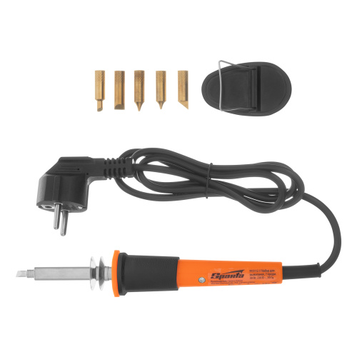 Набор для выжигания, 7 предметов: паяльник 30 Вт, подставка, жала сменные Sparta по ценам производителя в Уфе с доставкой по всей России