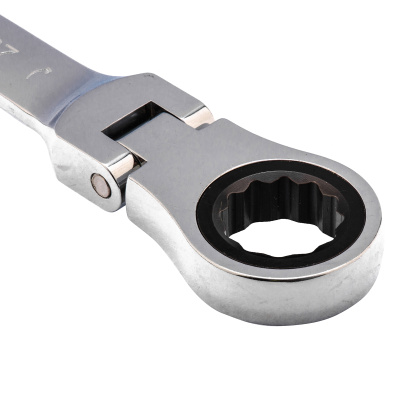 Ключ комбинированный трещоточный, 27 мм, CrV, шарнирный, зеркальный хром Matrix по ценам производителя в Уфе с доставкой по всей России