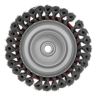 Щетка для УШМ, 150 мм, М14, "чашка", крученая проволока 0.35 мм Matrix по ценам производителя в Уфе с доставкой по всей России