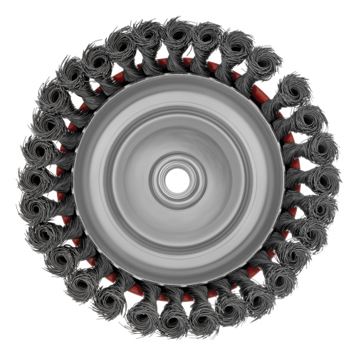 Щетка для УШМ, 150 мм, М14, "чашка", крученая проволока 0.35 мм Matrix по ценам производителя в Уфе с доставкой по всей России