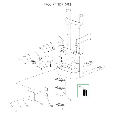 Зарядное устройство для штабелеров SDR 1-1,2 т, SDR1635 Li-ion (24В, 15А) по ценам производителя в Уфе с доставкой по всей России