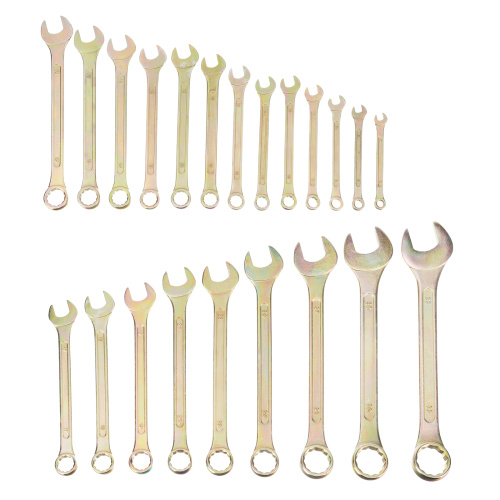 Набор ключей комбинированный 6-32 мм, 22 шт, желтый цинк Сибртех по ценам производителя в Уфе с доставкой по всей России