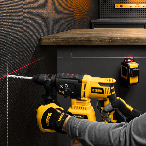 Лазерный уровень мультипризменный LX 360-2 Red, 30 м, 635 нм, аккумулятор Li 2800 мАч, резьба 5/8" Denzel по ценам производителя в Уфе с доставкой по всей России