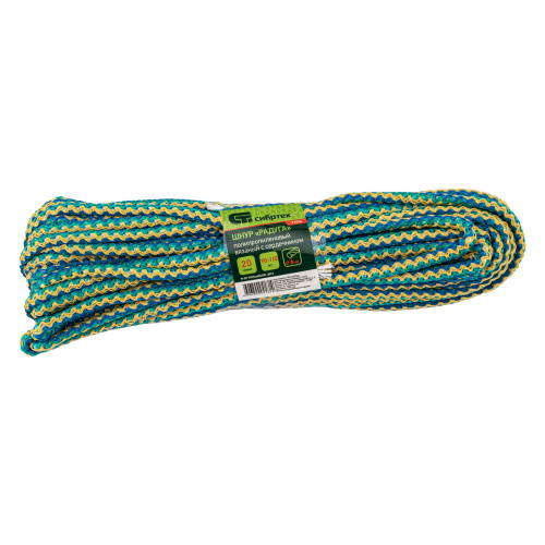 Шнур вязаный полипропиленовый с серд."Радуга", 6 мм, L 20 м, Сибртех по ценам производителя в Уфе с доставкой по всей России